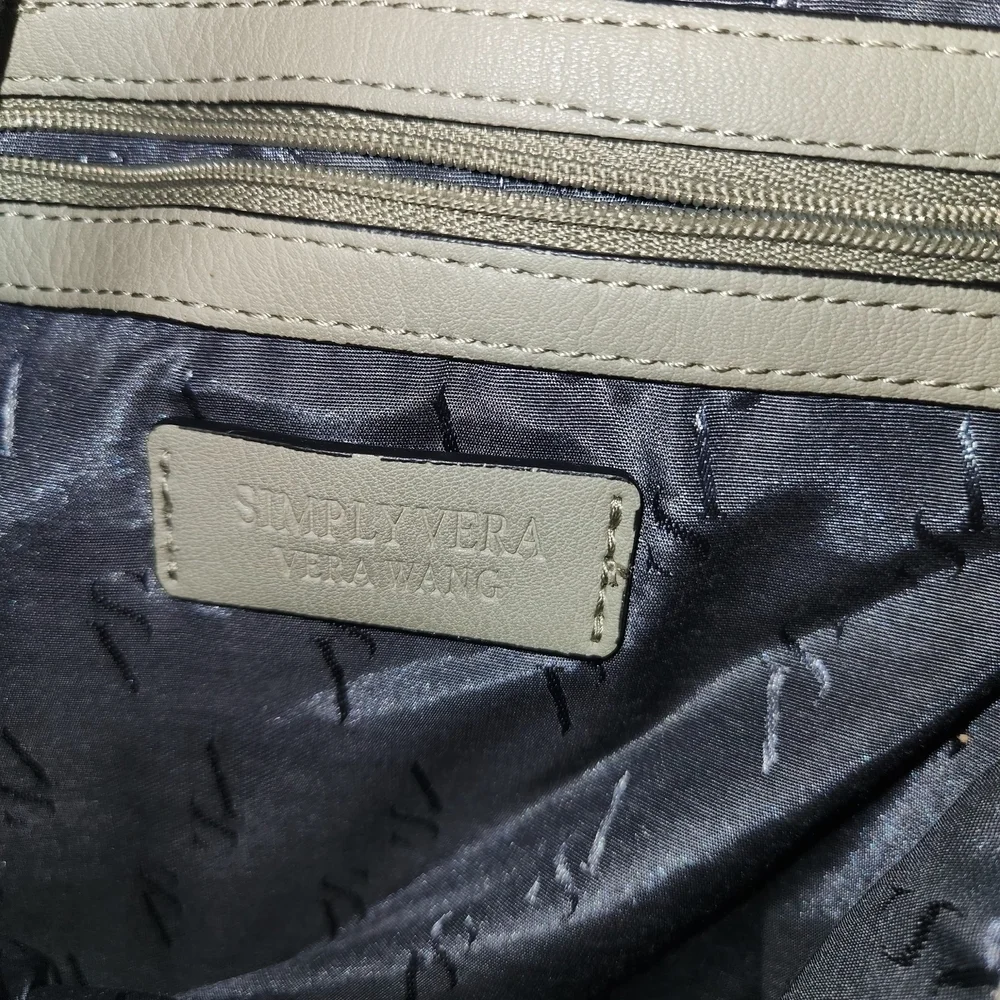 Simply Vera Vera Wang Oakland leather and suede shoulder crossbody tote bag